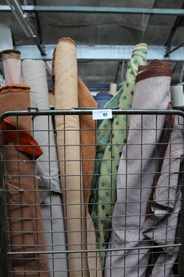Lot 62 - Trolley containing approximately 20 part rolls...