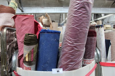 Lot 63 - Trolley containing approximately 30 part rolls...