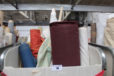 Lot 68 - Trolley containing approximately 20 part rolls...