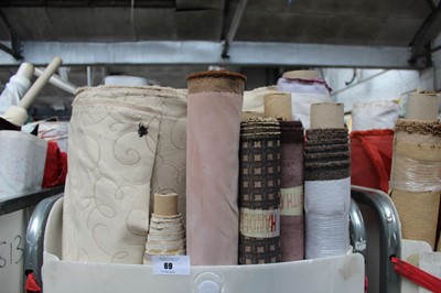 Lot 69 - Trolley containing approximately 15 part rolls...