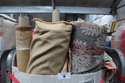 Lot 70 - Trolley containing approximately 15 part rolls...