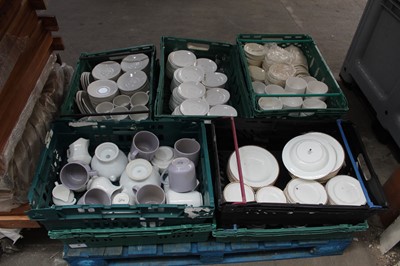 Lot 77 - 10 stacking crates containing Wedgwood plates...