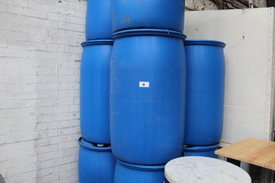 Lot 93 - 10x 220L blue plastic barrels