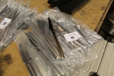 Lot 113 - Approximately 100 modern stainless steel steak...