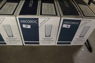 Lot 138 - Arcoroc Head Booster Premier beer glasses,...