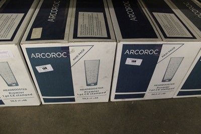Lot 139 - Arcoroc Head Booster Premier beer glasses,...