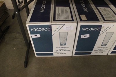 Lot 140 - Arcoroc Head Booster Premier beer glasses,...