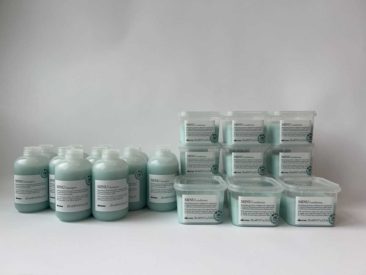 Lot 12x Davines Minu Shampoo 250ml with 12x...