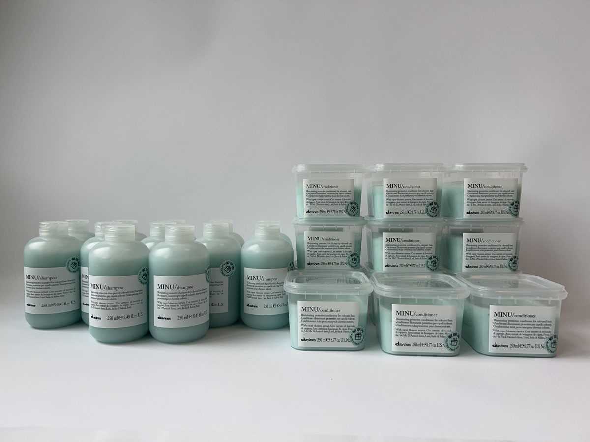 Lot 12x Davines Minu Shampoo 250ml with 12x...