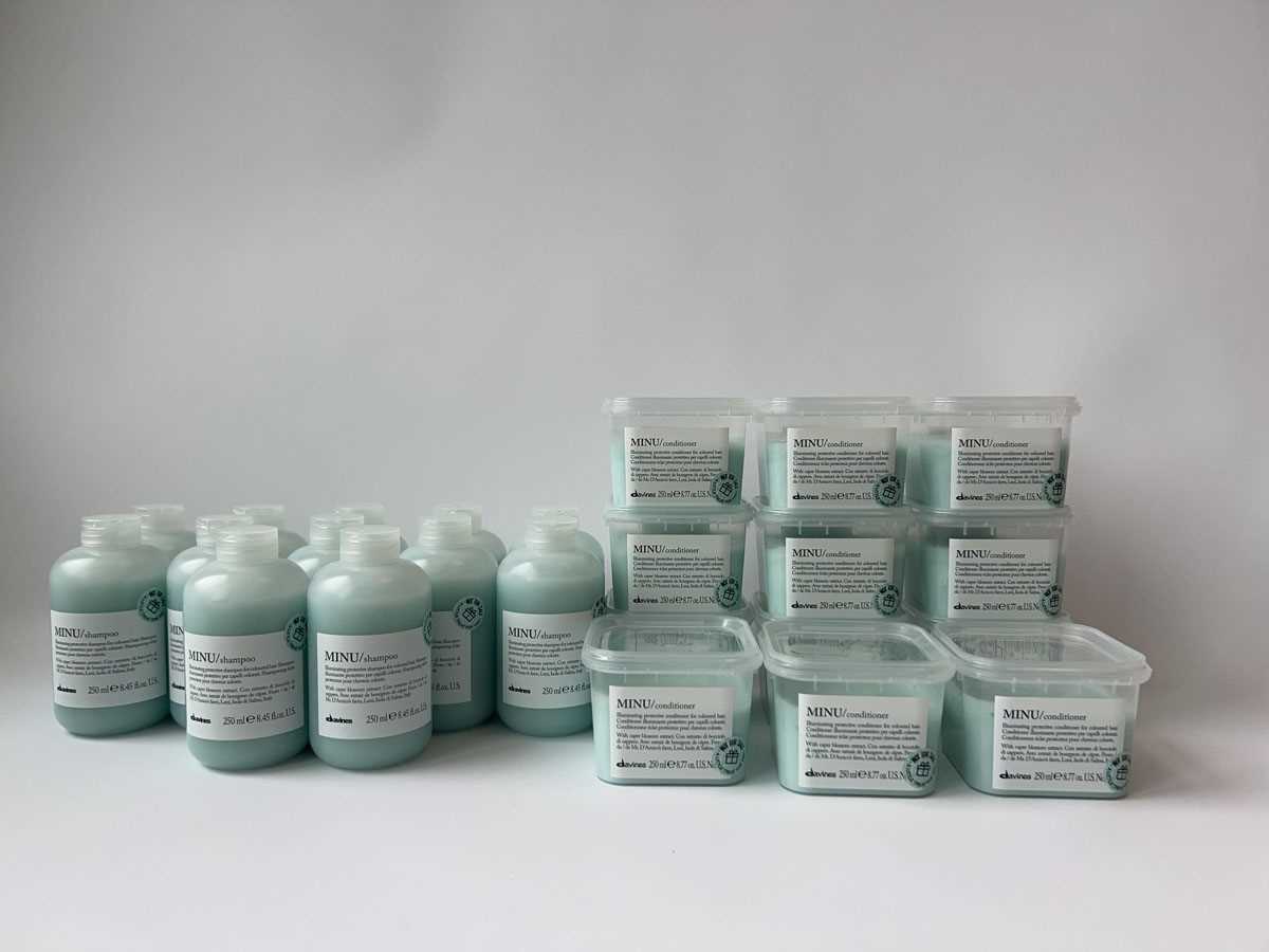 Lot 12x Davines Minu Shampoo 250ml with 12x...