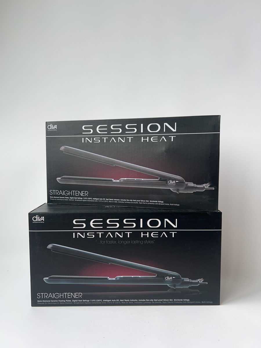 Lot 2x Diva Session Instant Heat Straightener