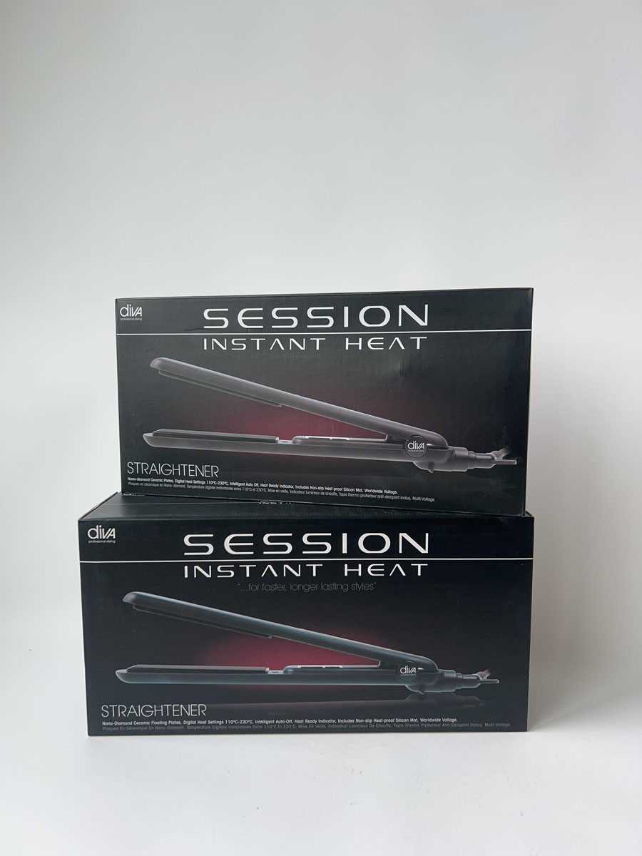 Lot 2x Diva Session Instant Heat Straightener