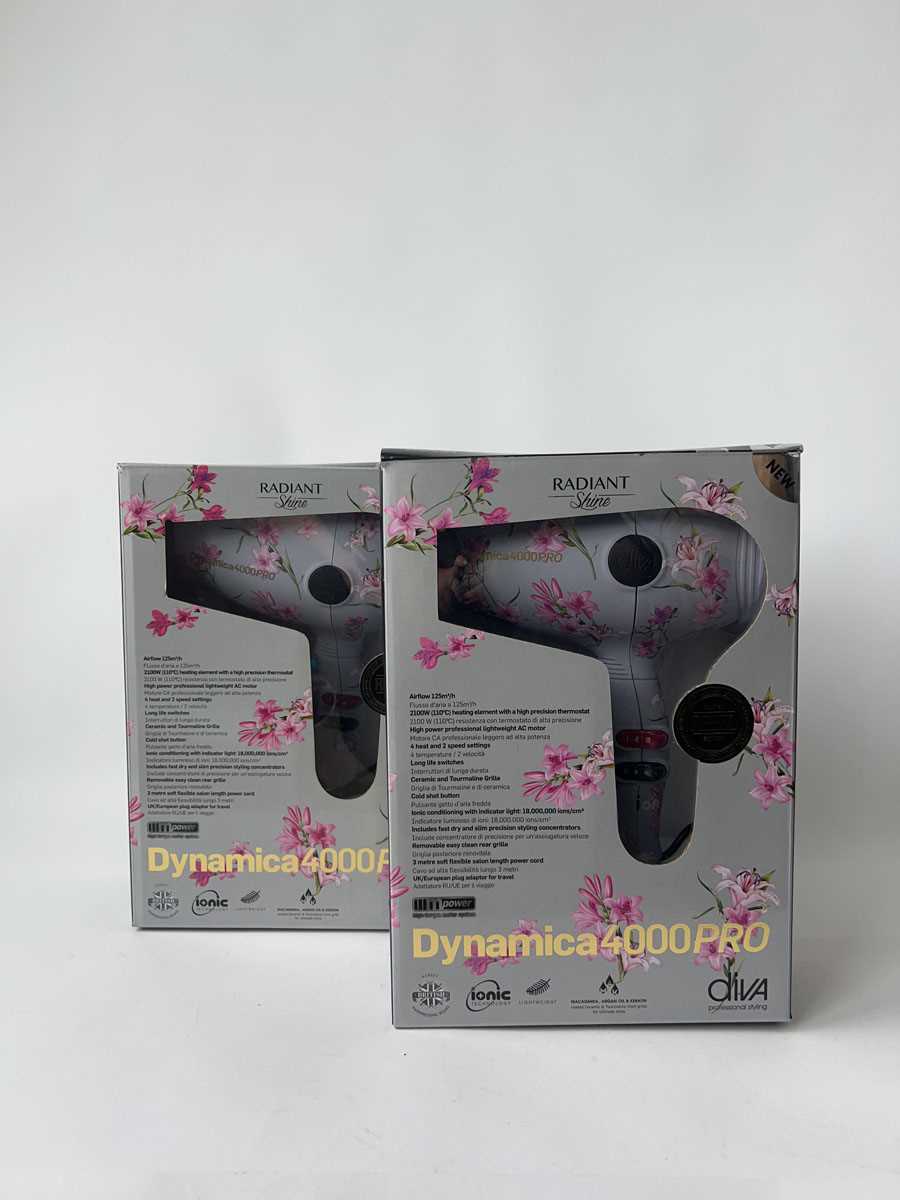 Lot 2x Diva Radiant Shine Dynamica 4000PRO Hair Dryer