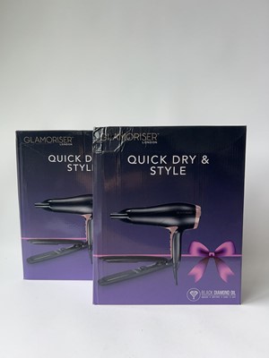 Lot 2x Glamoriser London Quick Dry & Style,...