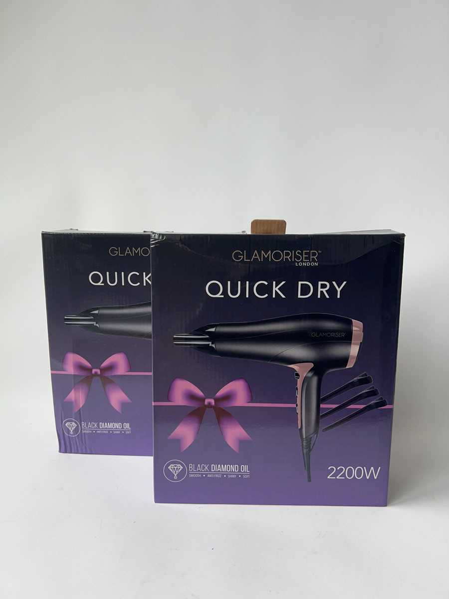Lot 2x Glamoriser London Quick Dry Hair Dryer