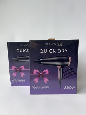 Lot 2x Glamoriser London Quick Dry Hair Dryer