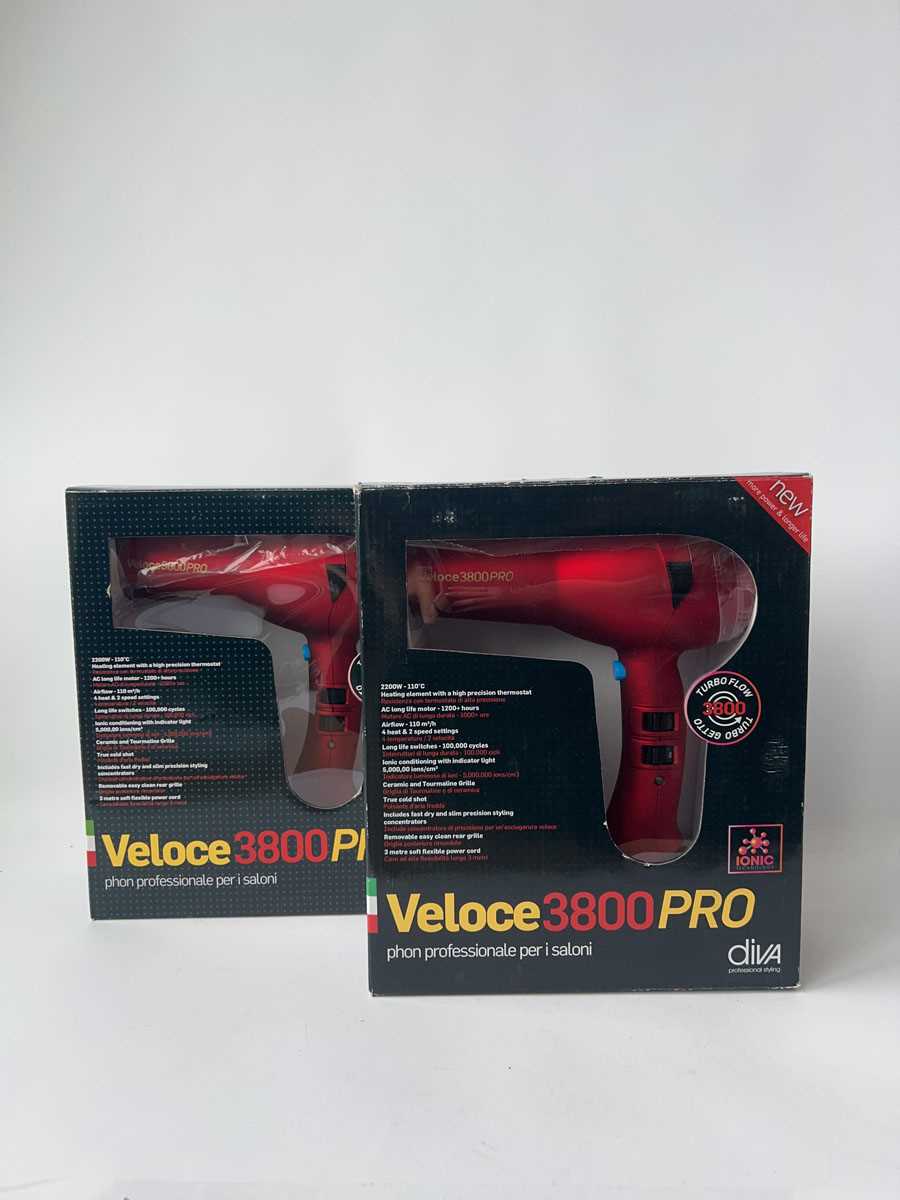Lot 2x Diva Veloce 3800PRO Hair Dryer