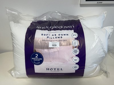 Lot Pair of Snuggledown soft as down pillows.