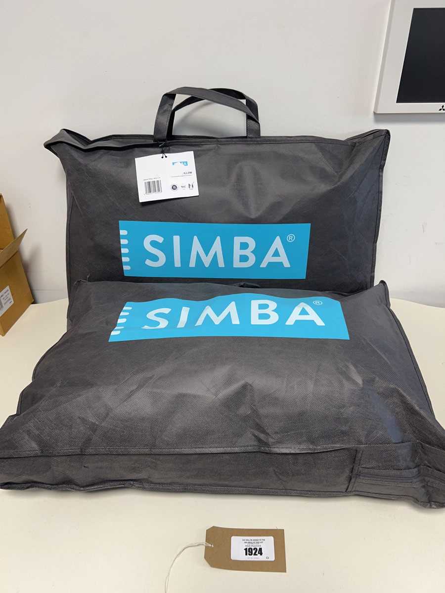 Lot Pair of Simba hybrid pillows.