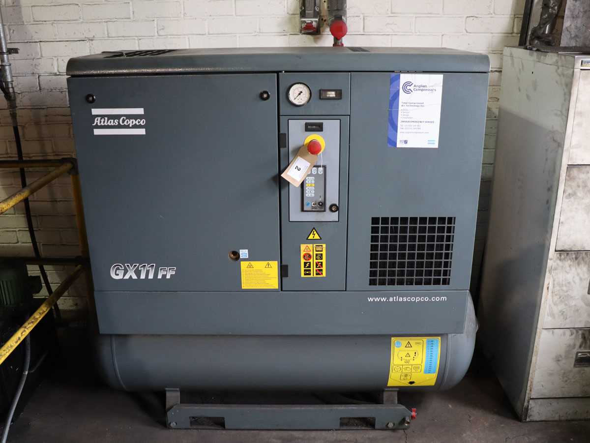 Lot 2 - Atlas Copco GX11 FF receiver-mounted packaged...