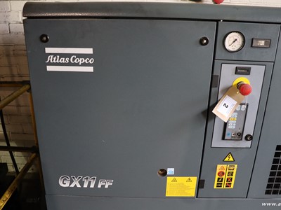 Lot 2 - Atlas Copco GX11 FF receiver-mounted packaged...
