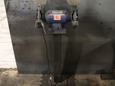 Lot 4 - Kobe 8" double-ended grinder on pedestal,...