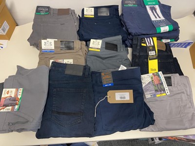 Lot Appeox. 16 pairs of men's trousers and shorts...