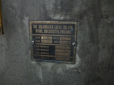 Lot 7 - Colchester Triumph GB centre lathe with...