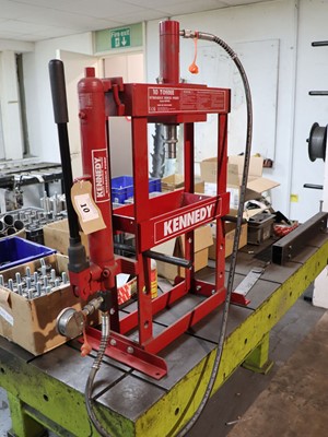 Lot 10 - Kennedy 10 tonne hydraulic bench press, Model:...