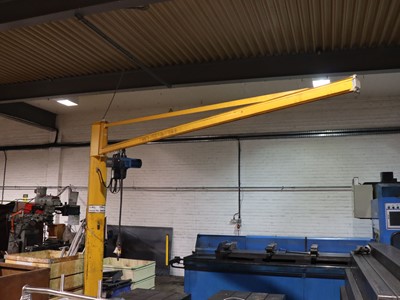Lot 11 - Yellow 125kg capacity jib crane with Demag...