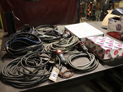 Lot 33 - Range of various welding leads and cables