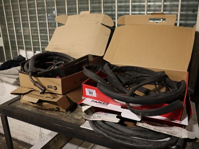 Lot 37 - 5 boxes of Abicor and Parker welding leads