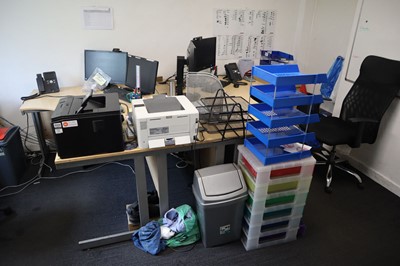 Lot 113 - Contents of the admin office, comprising 2...