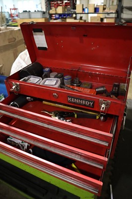 Lot 65 - Kennedy red engineer's tool case with...