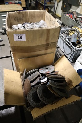 Lot 66 - 2 cardboard boxes of various 4½ inch grinder...