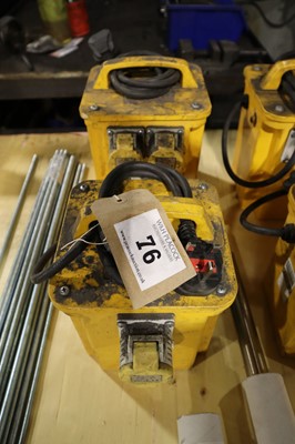 Lot 76 - 2x 110V transformer units