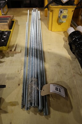 Lot 81 - Small selection of threaded rod