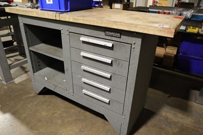 Lot 84 - Senator metal multi-drawer workbench with...