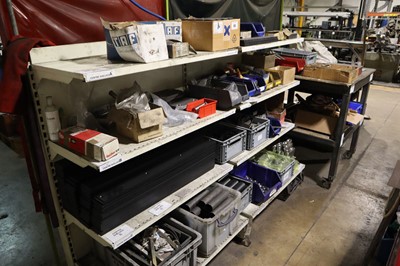 Lot 86 - 2 freestanding cantilever shelving racks and a...