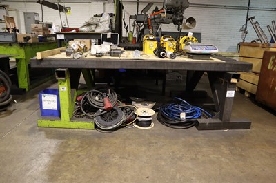 Lot 97 - 6x custom-built large box section steel trestles