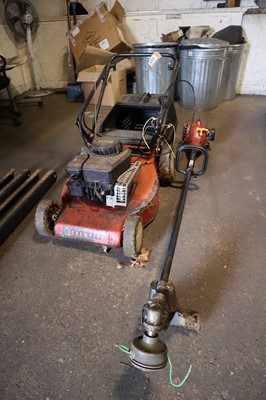 Lot 111 - Champion petrol mower plus a petrol strimmer