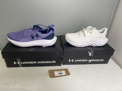 Lot 1917 - 2x Boxed pairs of Under Armour trainers to...