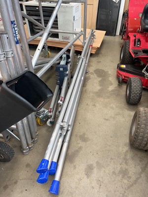 Lot 4463 - Lewis three tiered aluminium scaffold tower...