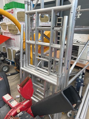 Lot 4463 - Lewis three tiered aluminium scaffold tower...