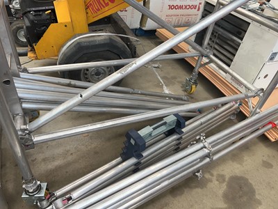 Lot 4463 - Lewis three tiered aluminium scaffold tower...