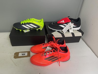 Lot 1926 - 3x Pairs of Adidas football boots in various...