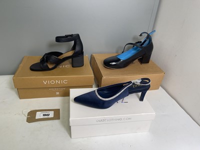Lot 1942 - 3x Boxed pairs of high heels to include Quiz...