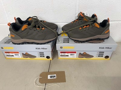 Lot x2 boxed pairs of Khombu hiker boots sizes UK...