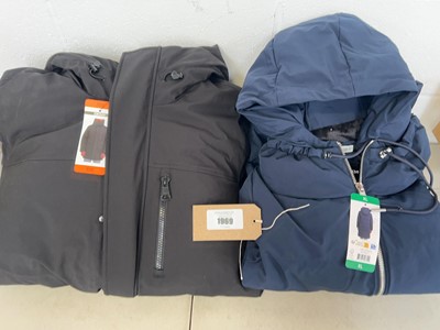 Lot x2 DKNY hooded coats (XL &XXL)