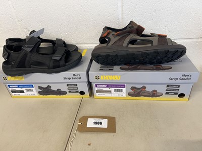 Lot x2 Khombu strap sandals sizes UK 8 & 9